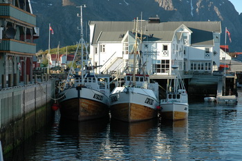 Henningsvaer fish boats